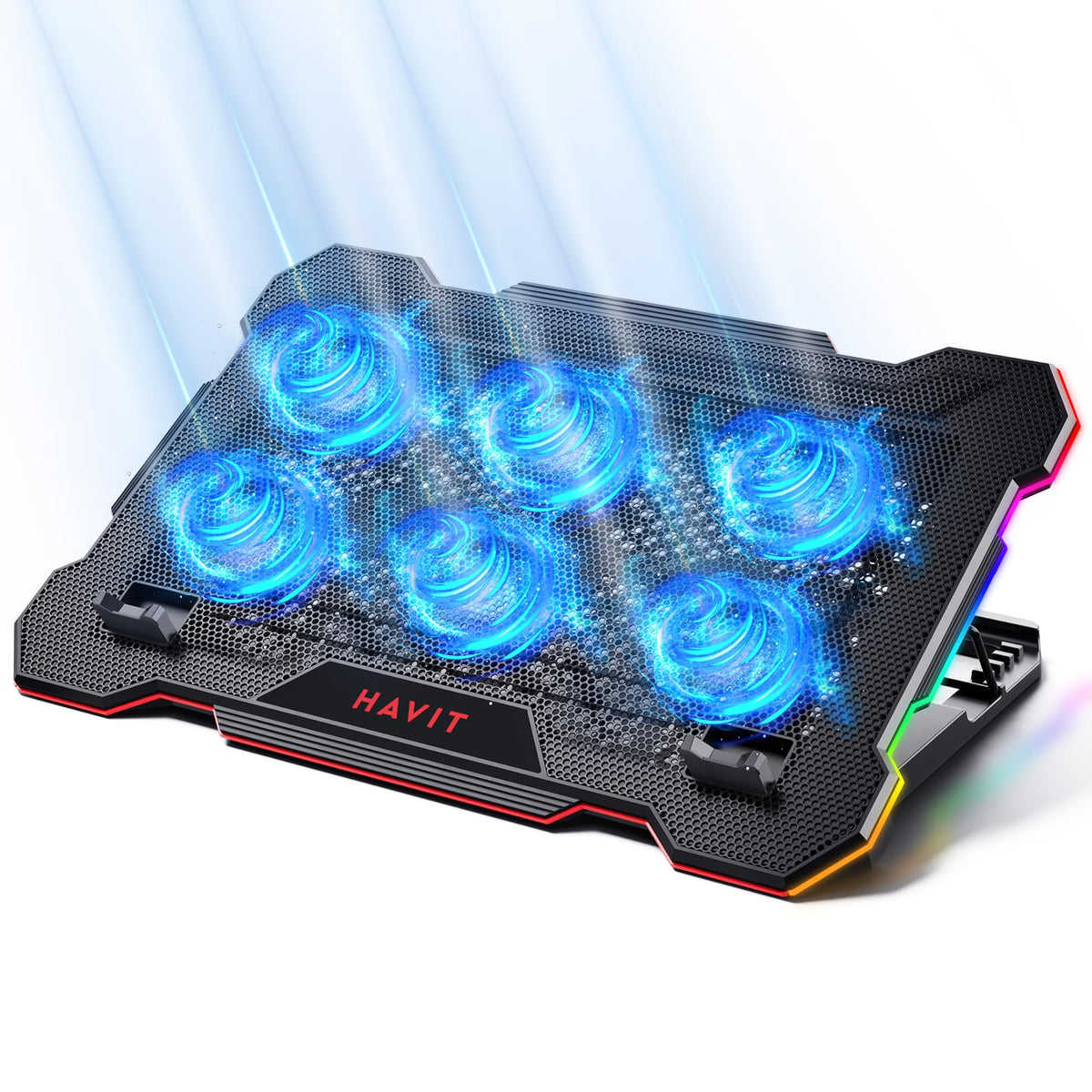 : AeroChill™ Pro – 6-Fan RGB Gaming Laptop Cooler