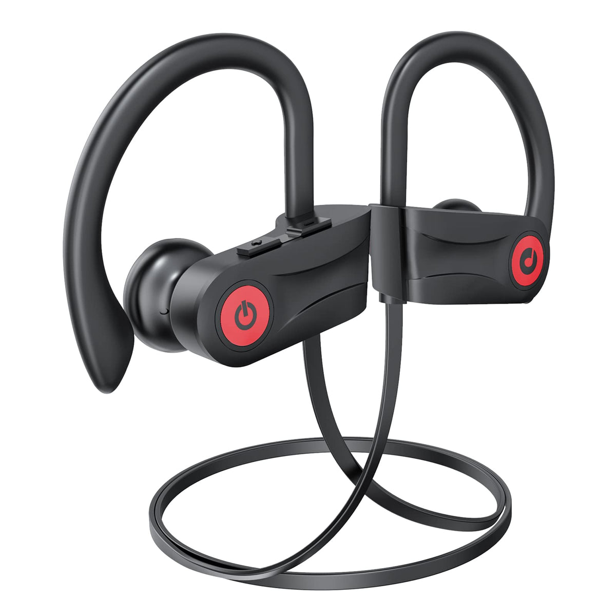 Boean Bluetooth Headphones Wireless Headphones with 16 Hours Playtime Bluetooth 5.3 Wireless Earbuds HD Deep Bass Stereo Sound Isolation IPX7 Waterproof Earphones for Workout Running Sports